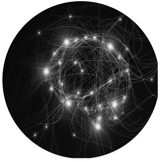 Global data network visualization with connected nodes showing enterprise AI consulting and digital transformation